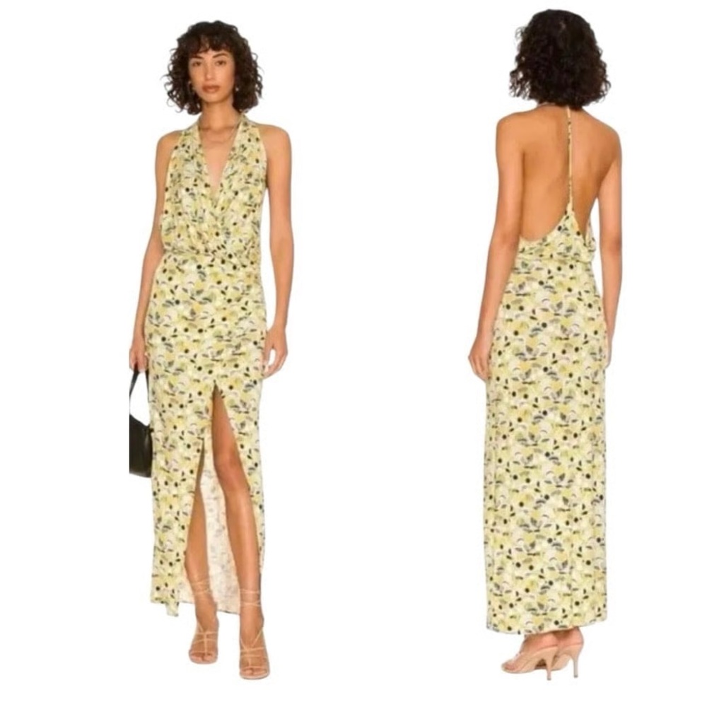 Free People Floral Halter Maxi Dress